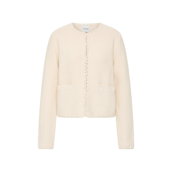 Harlan Jacket - Cream by Posse the Label ‚Äì luxury jackets in Ivory available at Coveti