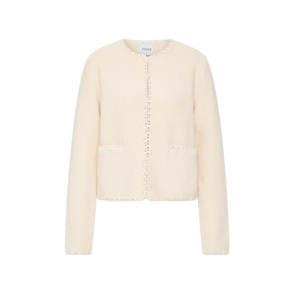 Harlan Jacket - Cream by Posse the Label ‚Äì luxury jackets in Ivory available at Coveti