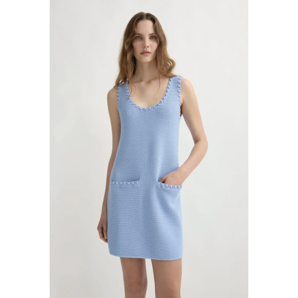 Posse Harlan Mini Dress - Blue – sustainable Dresses in Blue from Australian designer at Coveti.
