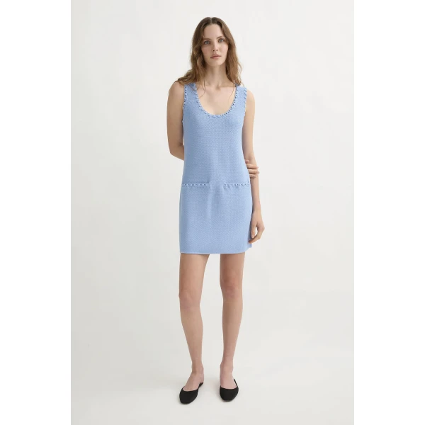 Posse Harlan Mini Dress - Blue – sustainable Dresses in Blue from Australian designer at Coveti.