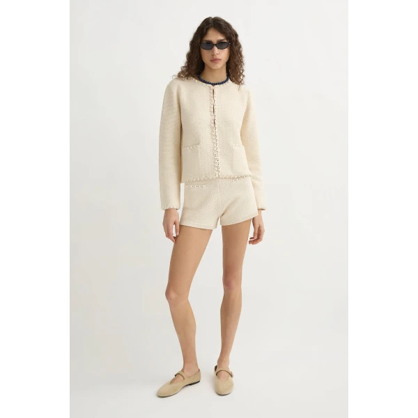 Posse Harlan Short - Cream – sustainable Shorts in Ivory from Australian designer at Coveti.
