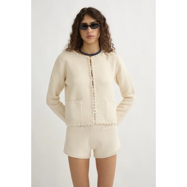 Posse Harlan Short - Cream – sustainable Shorts in Ivory from Australian designer at Coveti.