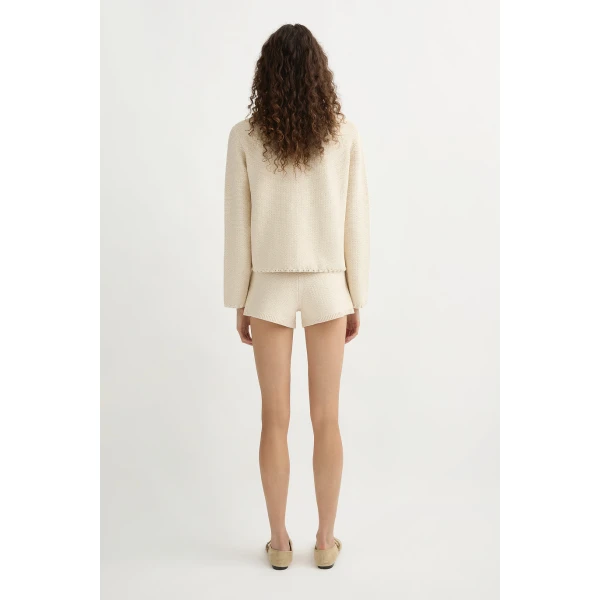 Posse Harlan Short - Cream – sustainable Shorts in Ivory from Australian designer at Coveti.