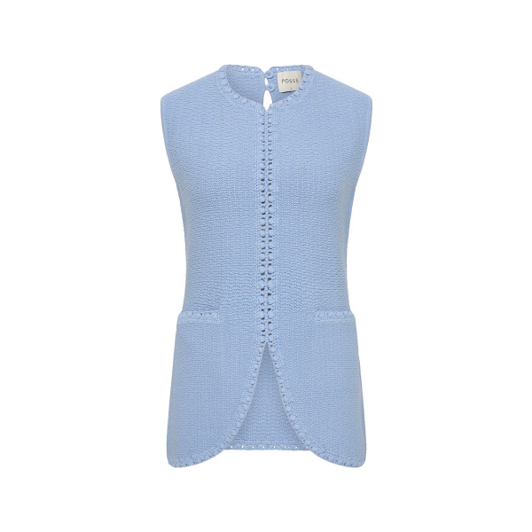 Harlan Vest - Blue by Posse the Label ‚Äì luxury jackets in Blue available at Coveti