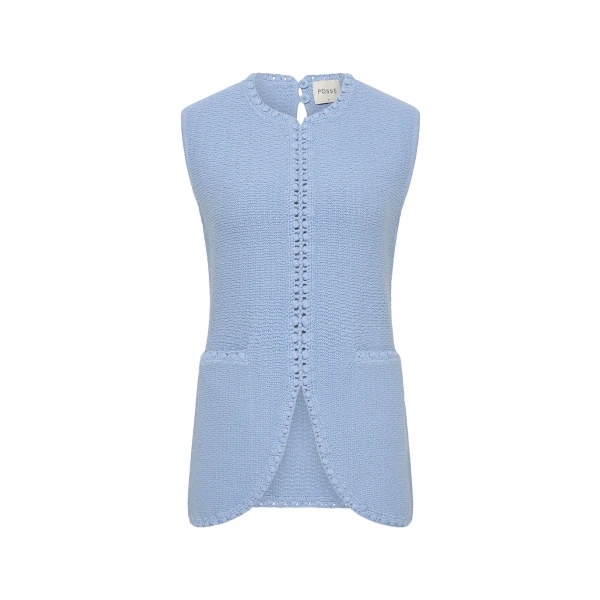 Harlan Vest - Blue by Posse the Label ‚Äì luxury jackets in Blue available at Coveti