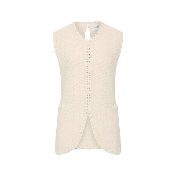 Harlan Vest - Cream by Posse the Label ‚Äì luxury jackets in Ivory available at Coveti