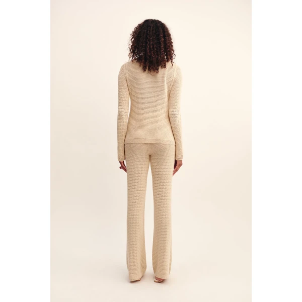 Posse Lennon Cardigan - Beige – sustainable Knitwear in Beige from Australian designer at Coveti.