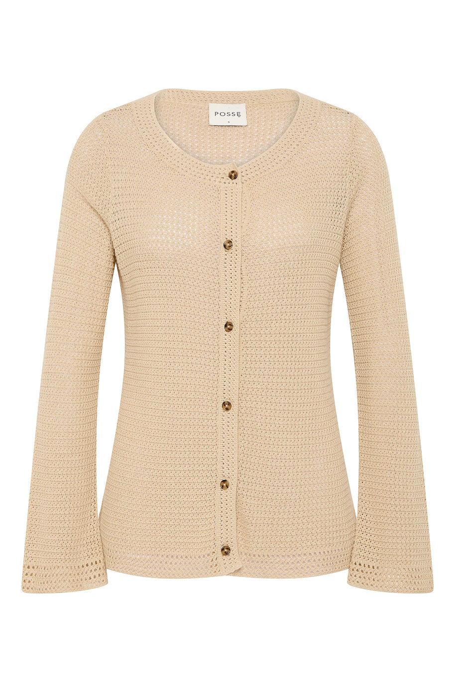 Lennon Cardigan - Beige by Posse the Label ‚Äì luxury knitwear in Beige available at Coveti