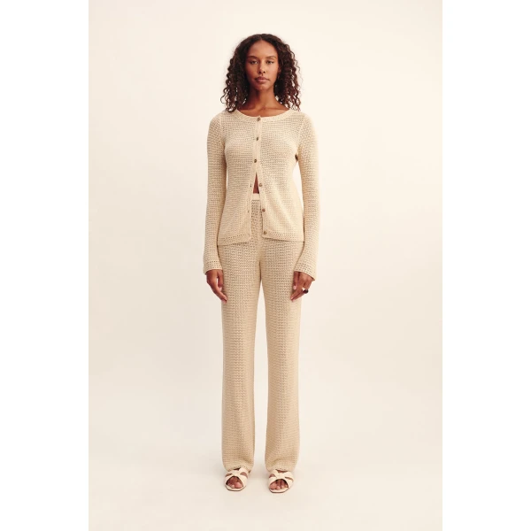 Posse Lennon Pant - Beige – sustainable Pants in Beige from Australian designer at Coveti.