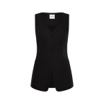 Posse Lorenzo Tailored Vest - Black – Minimalist Sustainable Jackets | Coveti Lorenzo Tailored Vest - Black by Posse the Label ‚Äì luxury jackets in Black available at Coveti