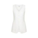 Lorenzo Tailored Vest - Ivory by Posse the Label ‚Äì luxury jackets in Ivory available at Coveti