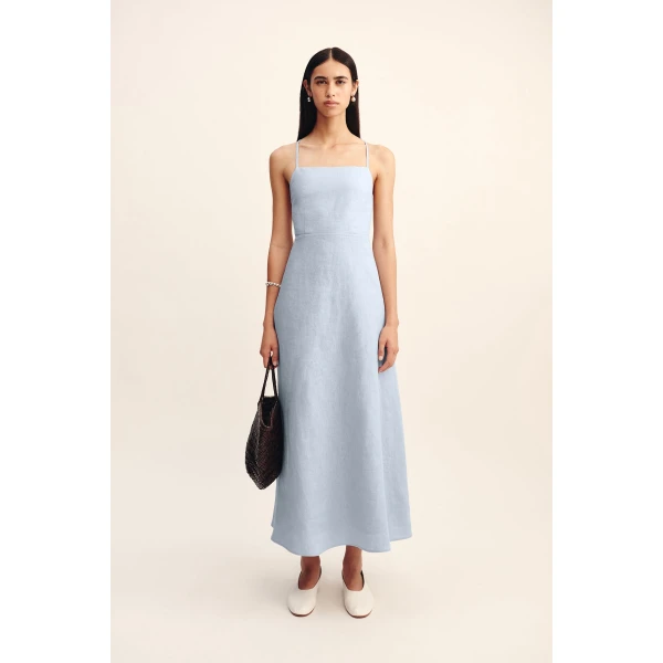 Posse Lori Dress - Silver Blue – sustainable Dresses in Blue from Australian designer at Coveti.
