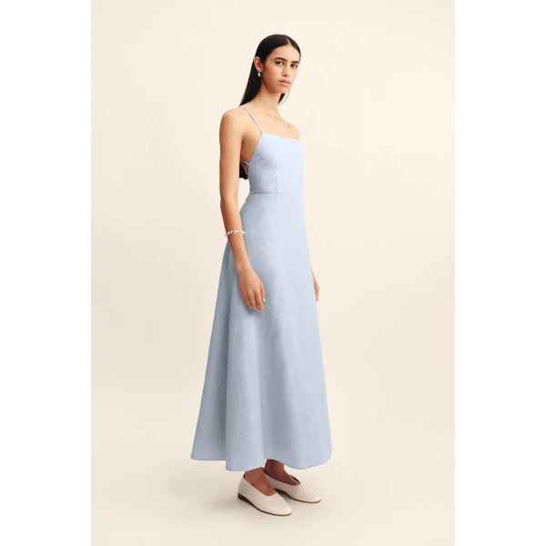 Posse Lori Dress - Silver Blue – sustainable Dresses in Blue from Australian designer at Coveti.