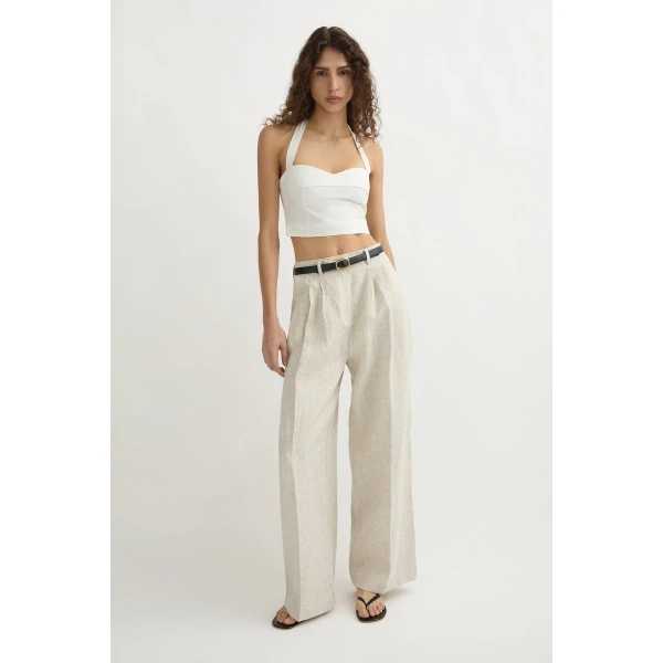 Posse Louis Trouser - Natural – sustainable Pants in Neutrals from Australian designer at Coveti.