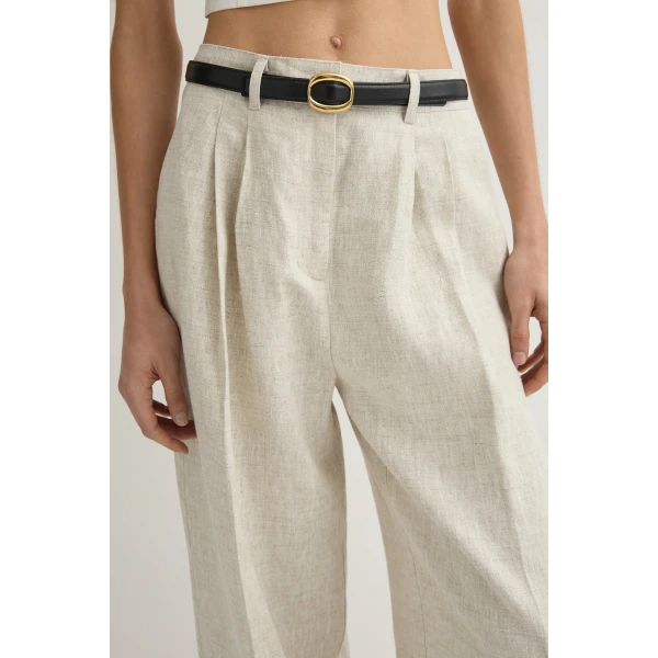 Posse Louis Trouser - Natural – sustainable Pants in Neutrals from Australian designer at Coveti.