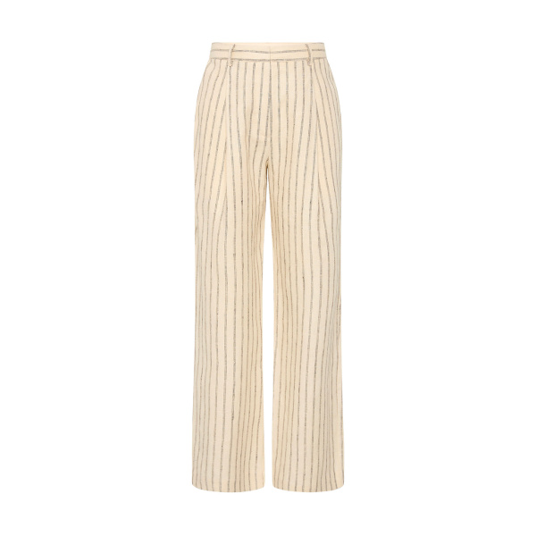 Mackenzie Trouser - Cream Pinstripe by Posse the Label ‚Äì luxury pants in Ivory available at Coveti