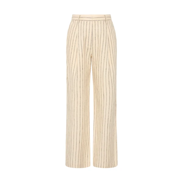 Mackenzie Trouser - Cream Pinstripe by Posse the Label ‚Äì luxury pants in Ivory available at Coveti