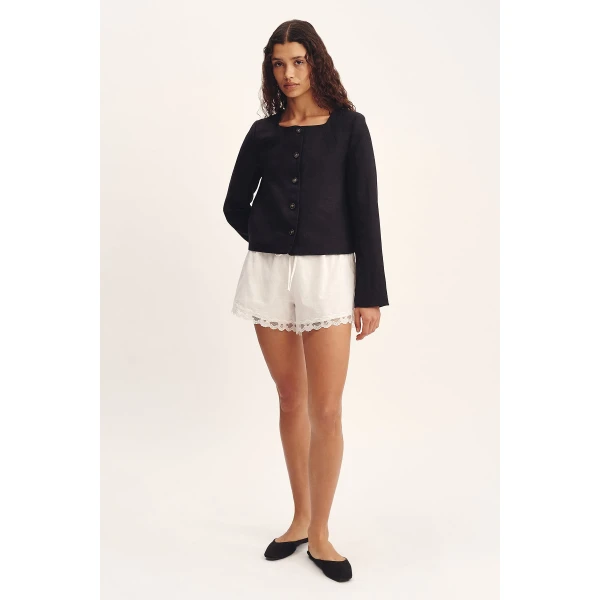 Posse Marilyn Short - Vintage White – sustainable Shorts in White from Australian designer at Coveti.