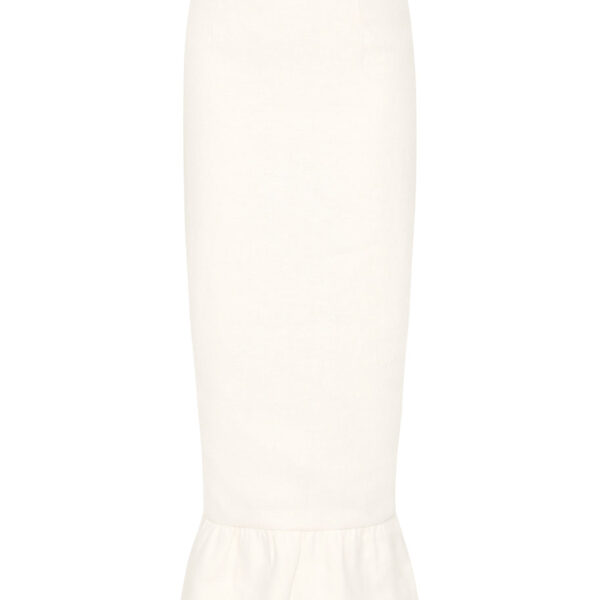 Matilda Column Skirt - Cream by Posse the Label ‚Äì luxury skirts in Ivory available at Coveti