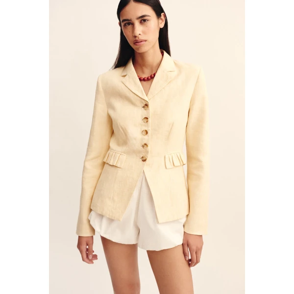 Posse Matilda Jacket - Dusty Citron – sustainable Jackets in Yellow from Australian designer at Coveti.