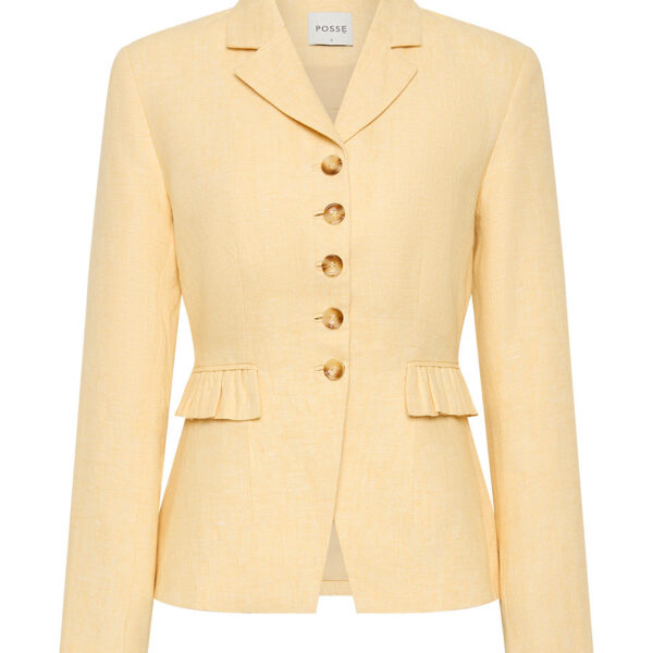 Matilda Jacket - Dusty Citron by Posse the Label ‚Äì luxury jackets in Yellow available at Coveti
