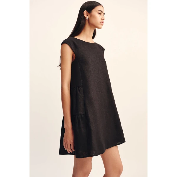 Posse Matilda Shift Mini Dress - Black – sustainable Dresses in Black from Australian designer at Coveti.