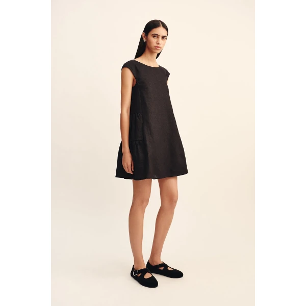 Posse Matilda Shift Mini Dress - Black – sustainable Dresses in Black from Australian designer at Coveti.