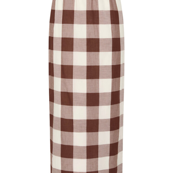 Mira Skirt - Mocha Gingham by Posse the Label ‚Äì luxury skirts in Brown available at Coveti