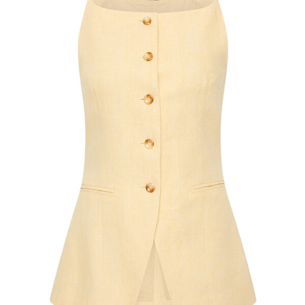 Nancy Gilet - Dusty Citron by Posse the Label ‚Äì luxury jackets in Yellow available at Coveti