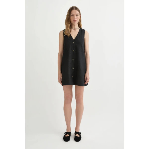 Posse Nancy Mini Dress - Black – sustainable Dresses in Black from Australian designer at Coveti.