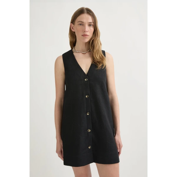 Posse Nancy Mini Dress - Black – sustainable Dresses in Black from Australian designer at Coveti.
