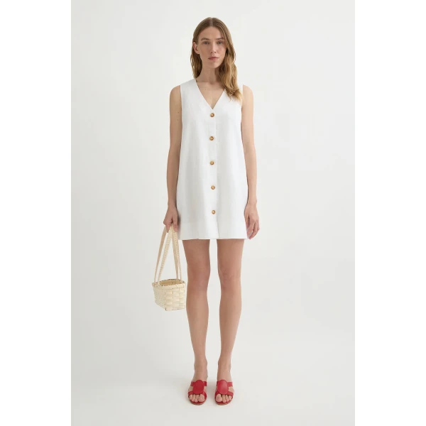 Posse Nancy Mini Dress - Ivory – sustainable Dresses in Ivory from Australian designer at Coveti.