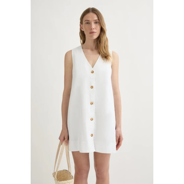 Posse Nancy Mini Dress - Ivory – sustainable Dresses in Ivory from Australian designer at Coveti.