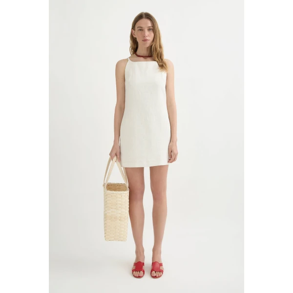 Posse Neve Mini Dress - Cream – sustainable Dresses in Ivory from Australian designer at Coveti.