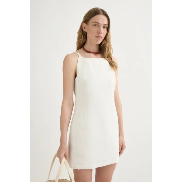 Posse Neve Mini Dress - Cream – sustainable Dresses in Ivory from Australian designer at Coveti.