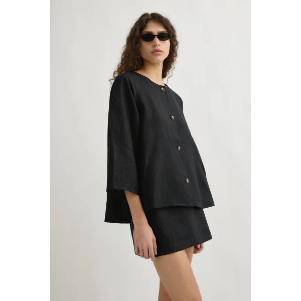 Posse Olivia Blouse - Black – sustainable Tops in Black from Australian designer at Coveti.