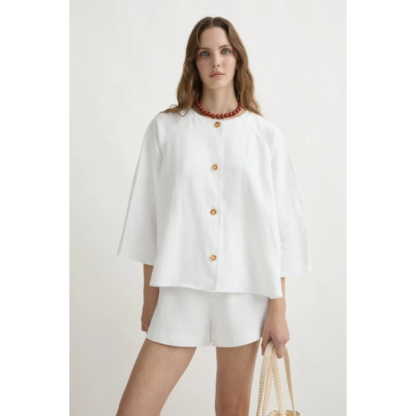 Posse Olivia Blouse - Ivory – sustainable Tops in Ivory from Australian designer at Coveti.
