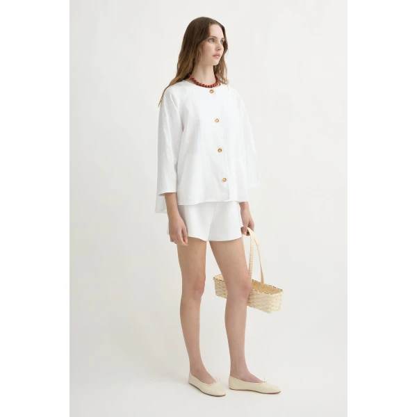 Posse Olivia Blouse - Ivory – sustainable Tops in Ivory from Australian designer at Coveti.