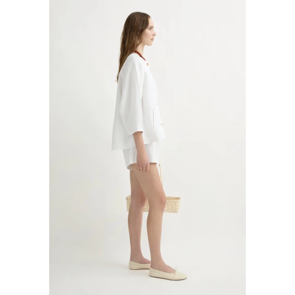 Posse Olivia Blouse - Ivory – sustainable Tops in Ivory from Australian designer at Coveti.