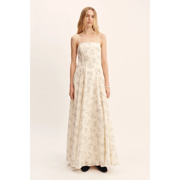 Posse Paloma Maxi Dress - Blue Blooms – sustainable Dresses in Blue from Australian designer at Coveti.