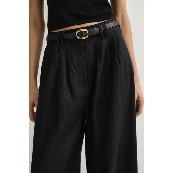 Posse Parker Trouser - Black – sustainable Pants in Black from Australian designer at Coveti.
