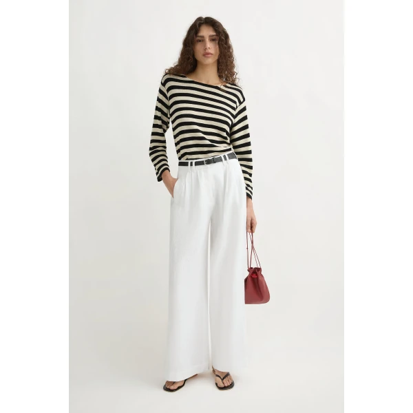 Posse Parker Trouser - Ivory – sustainable Pants in Ivory from Australian designer at Coveti.