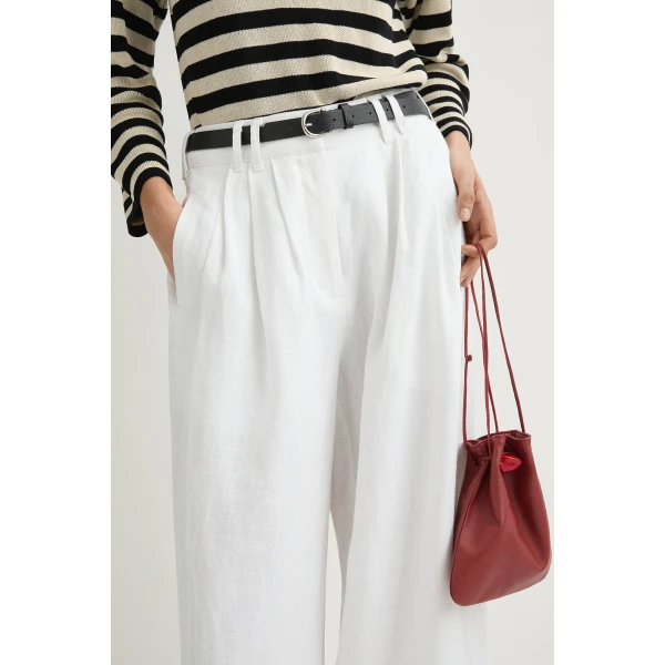 Posse Parker Trouser - Ivory – sustainable Pants in Ivory from Australian designer at Coveti.
