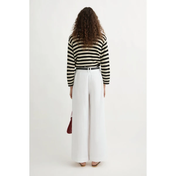 Posse Parker Trouser - Ivory – sustainable Pants in Ivory from Australian designer at Coveti.