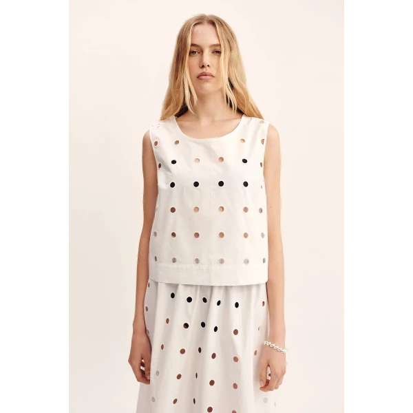 Posse Peggy Top - Vintage White – sustainable Tops in White from Australian designer at Coveti.