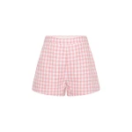 Perri Short - Pink Gingham by Posse the Label ‚Äì luxury shorts in Pink available at Coveti