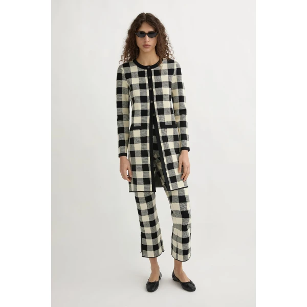 Posse Pippa Cardigan - Heritage Plaid – sustainable Knitwear in Multicolour from Australian designer at Coveti.