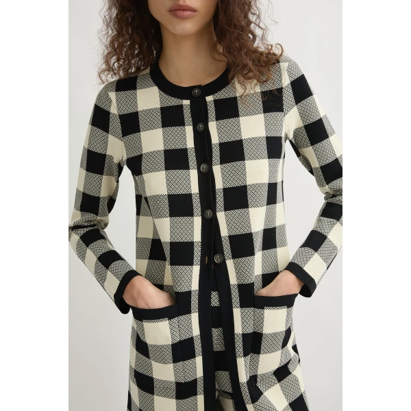 Posse Pippa Cardigan - Heritage Plaid – sustainable Knitwear in Multicolour from Australian designer at Coveti.
