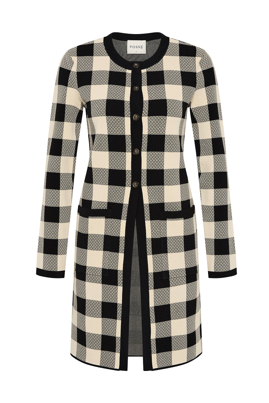 Pippa Cardigan - Heritage Plaid by Posse the Label ‚Äì luxury knitwear in Multicolour available at Coveti