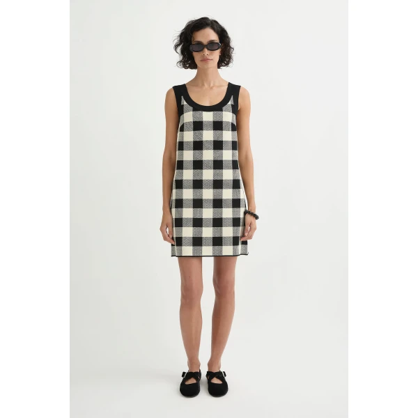 Posse Pippa Mini Dress - Heritage Plaid – sustainable Dresses in Multicolour from Australian designer at Coveti.